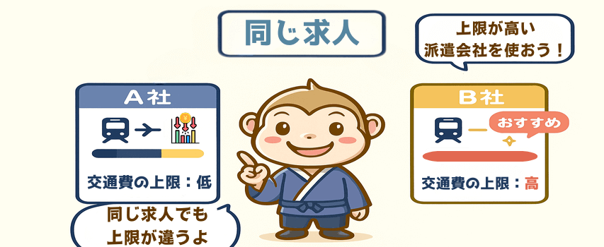 交通費の上限が高い派遣会社