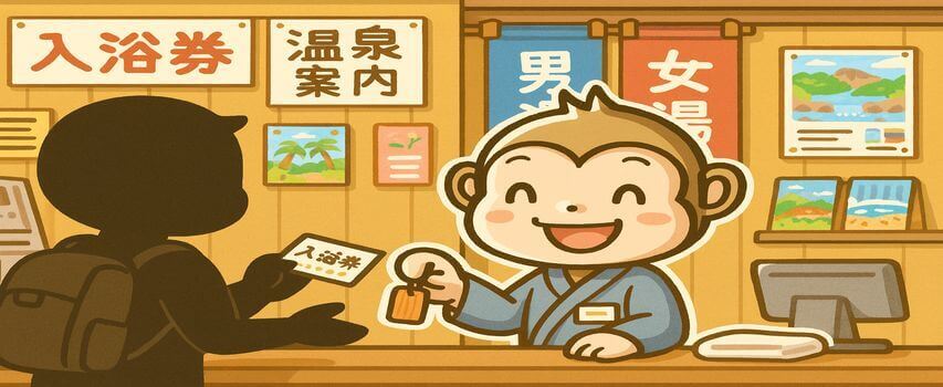 ホテル 温泉受付