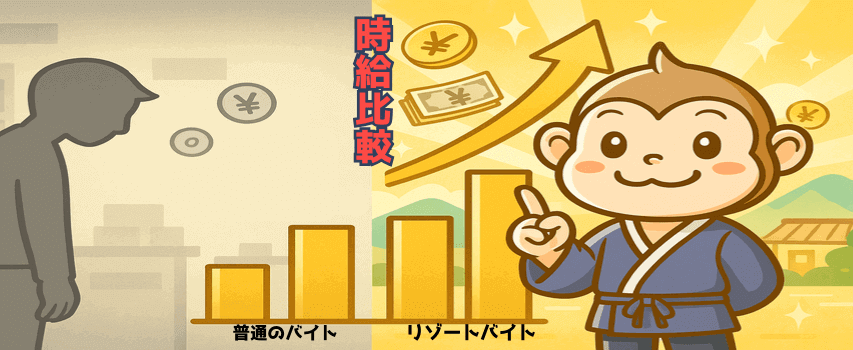 リゾートバイト 平均時給