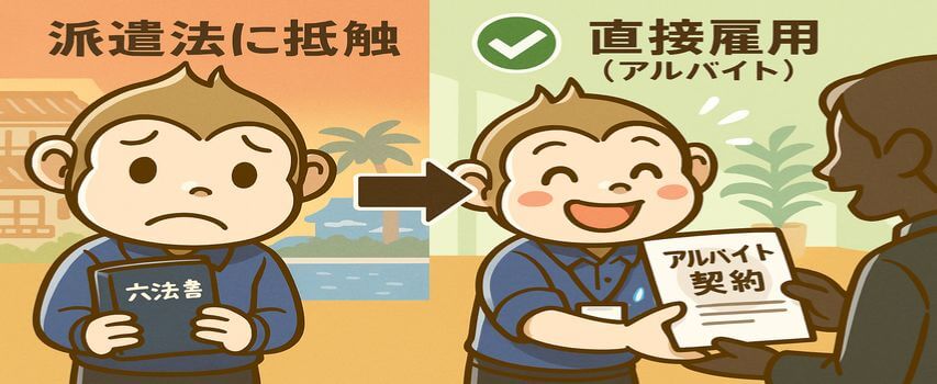 リゾートバイト　短期　直接雇用