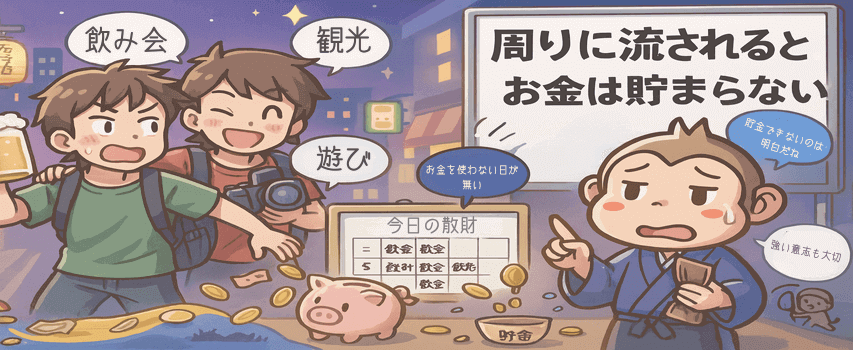 周りに流される 貯金