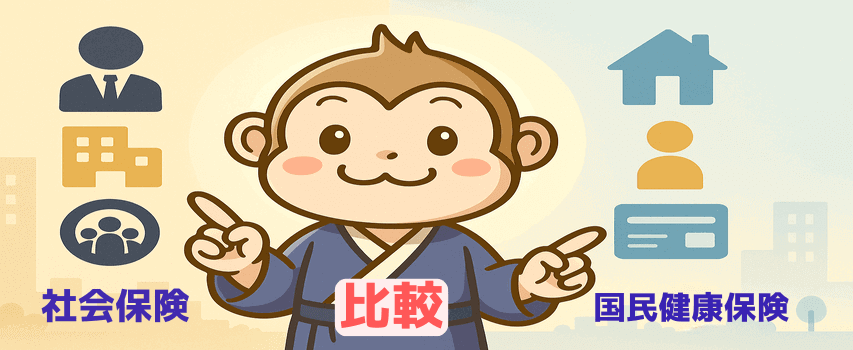 社会保険 国民健康保険 違い 比較