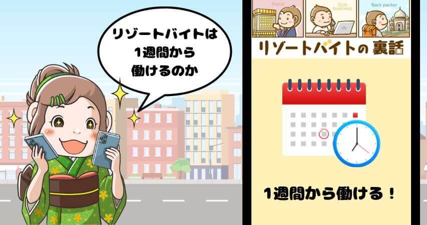 リゾートバイト 1週間 1ヶ月 短期