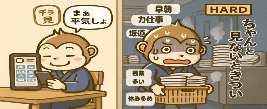 求人票 ちゃんと見てない