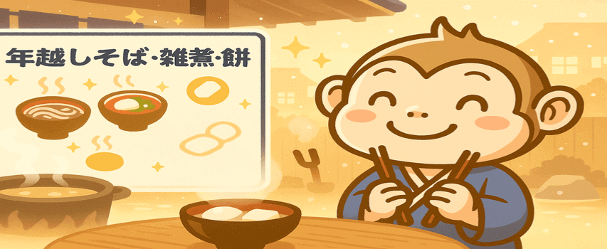 年越しそば 雑煮 餅 年末年始