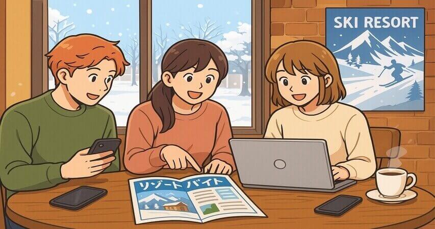 冬休み　大学生　スキー場