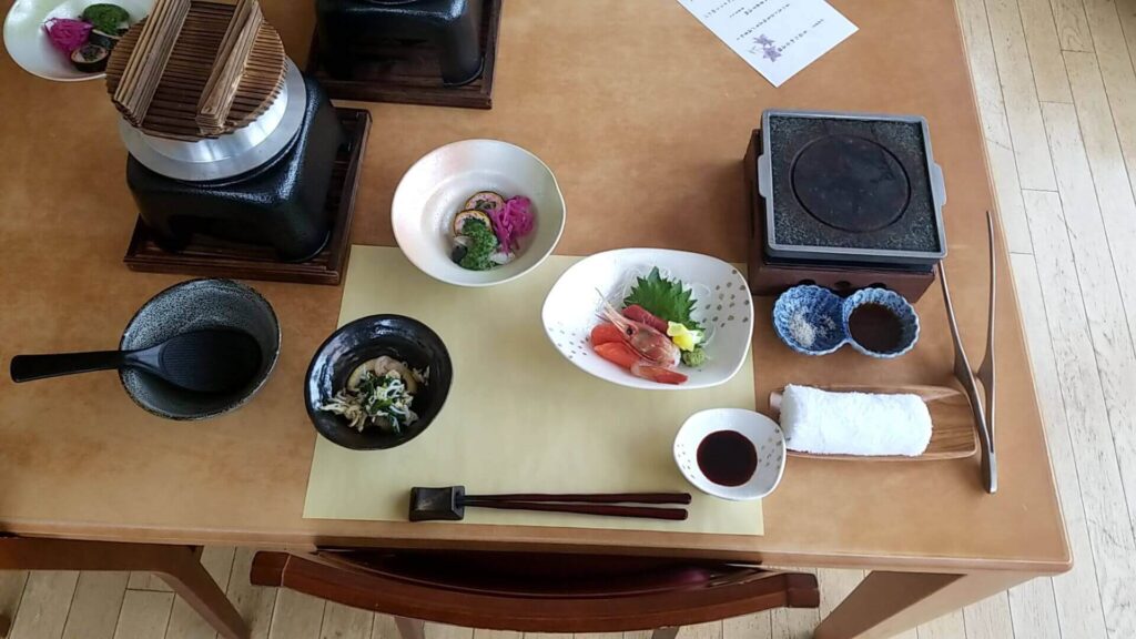 懐石料理 夕食のセット 北海道