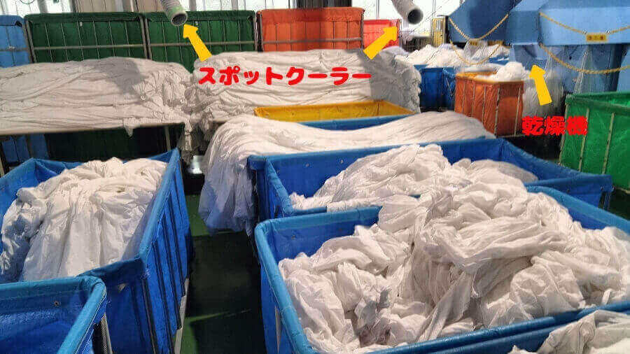 クリーニング工場 仕分け