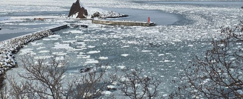 北海道　知床　流氷