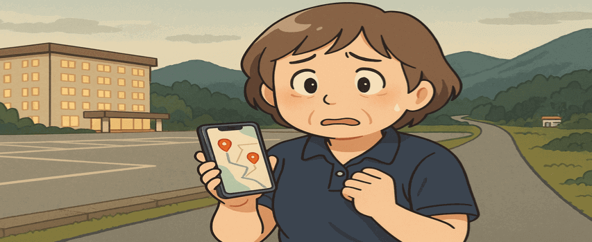 周りに何もない勤務先