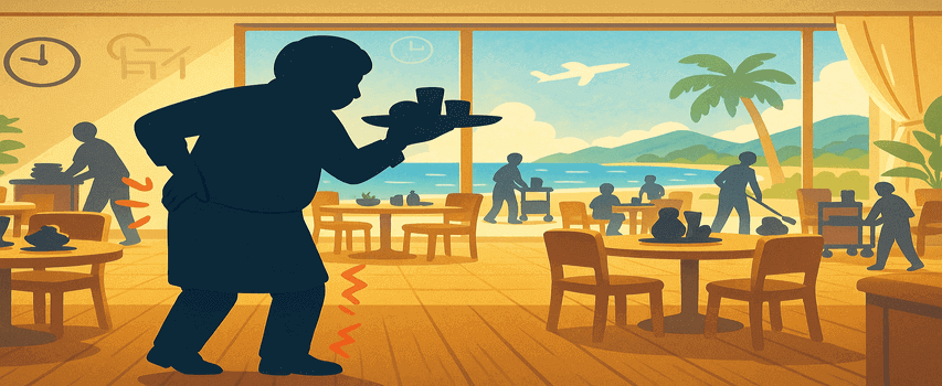 リゾートバイト シニア 肉体的負担