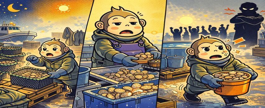 10月 ホタテ漁業 本分散 仕事内容