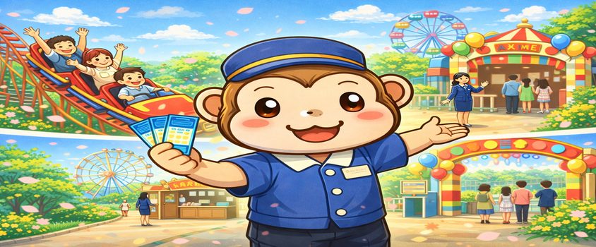 リゾートバイト　遊園地　春　おすすめ　４月　５月　６月