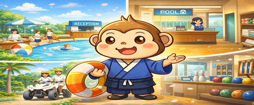 アクティビティ　プール　４月　５月　６月　リゾートバイト