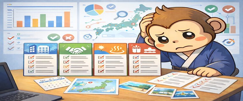リゾートバイトの派遣会社にアンケートを取った様子