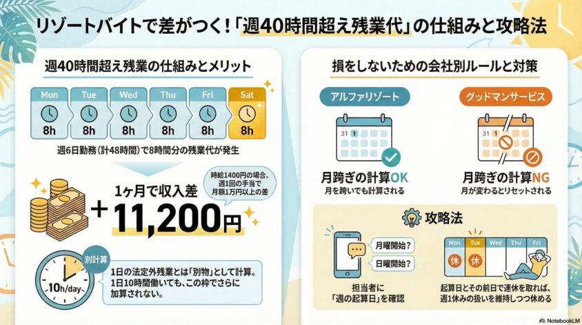 週40時間超の残業　派遣会社