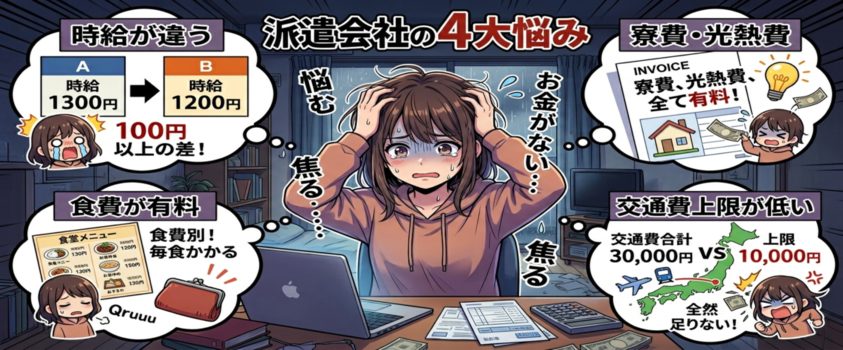 リゾートバイト　派遣会社　悩み