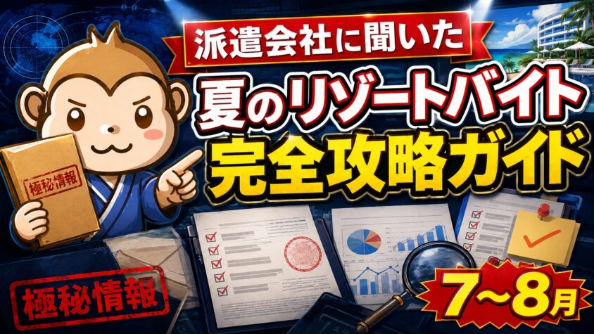 リゾートバイト　派遣会社　夏　攻略
