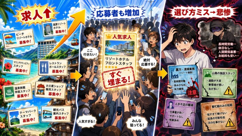 リゾートバイト 夏 失敗 求人