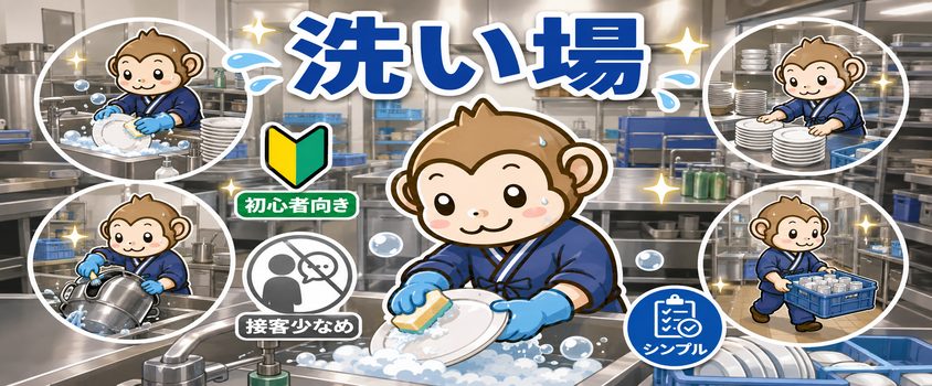 リゾートバイト 夏 初心者 職種 洗い場