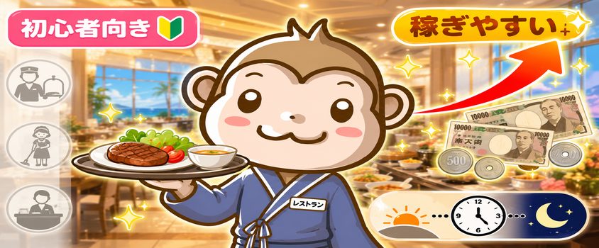 夏 リゾートバイト レストラン 稼ぎやすい
