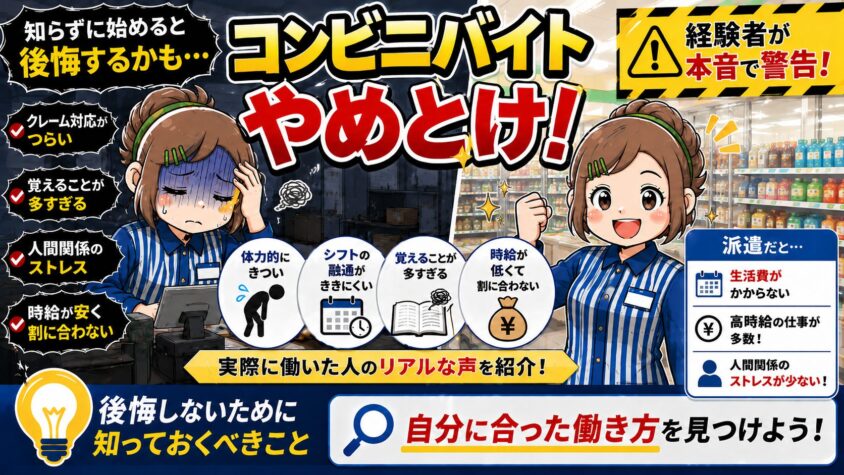 コンビニバイト　やめととけ