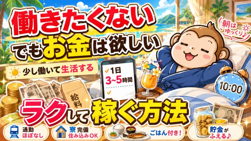 働きたくない人　向いている仕事