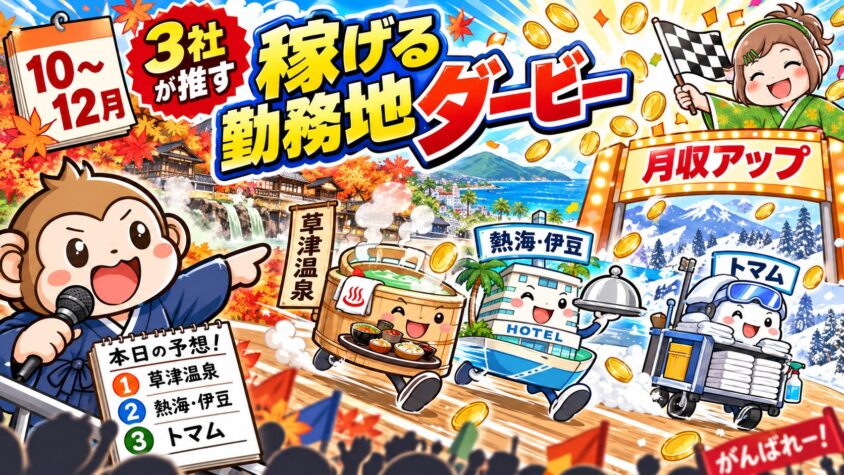 リゾートバイト　10月　11月　12月　稼げる勤務地
