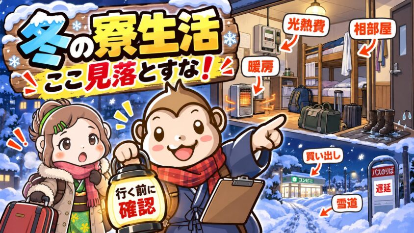 リゾートバイト　寮　冬　確認すること